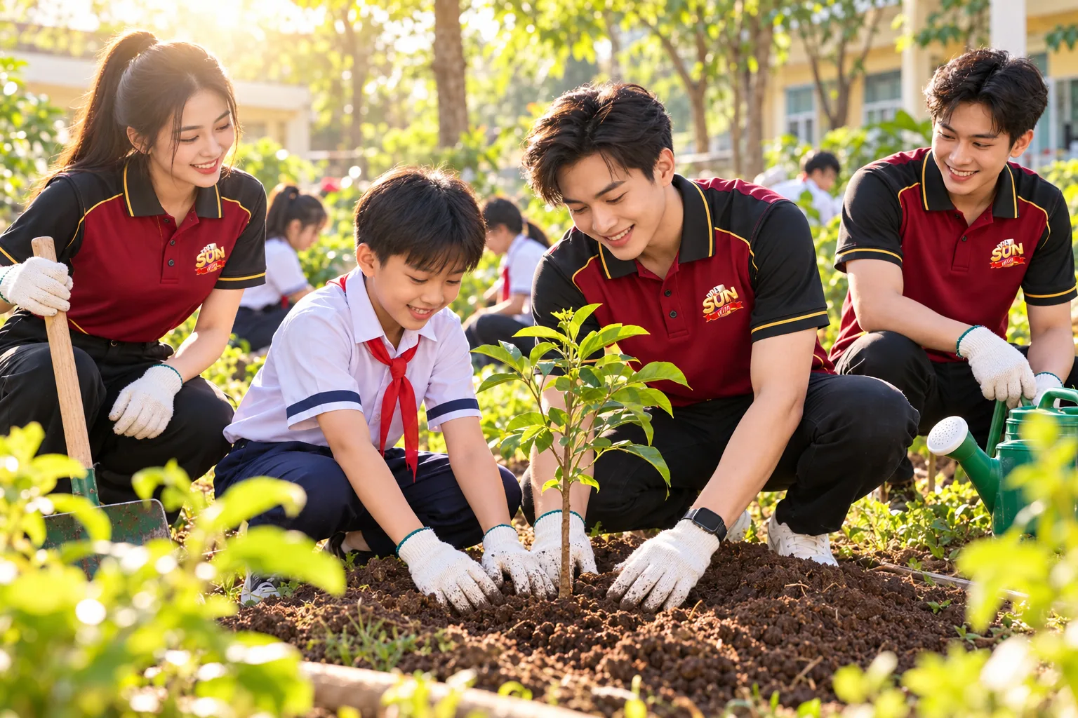 Hoạt động trồng cây của đội ngũ Sunwin